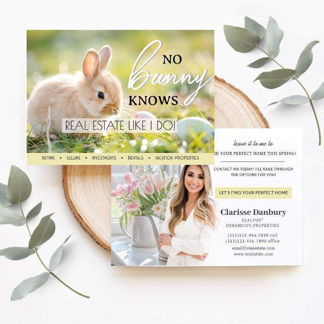 Realtor Agent Spring Real Estate Easter Postcard  (Realtor Agent Spring Real Estate Easter Postcard)