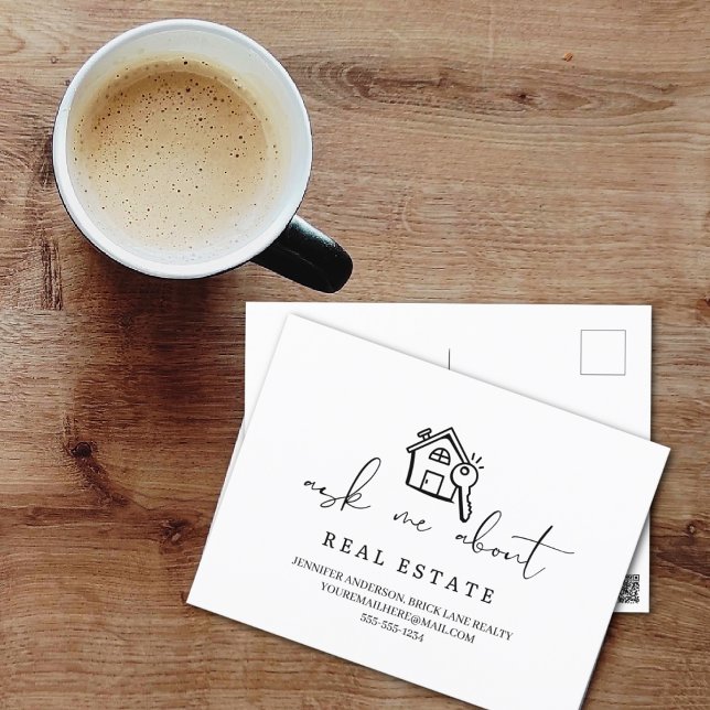 Realtor Ask Me About Real Estate Promotional Postcard (Creator Uploaded)