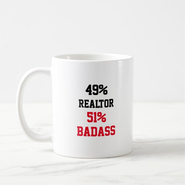 Realtor  Badass Coffee Mug (Left)