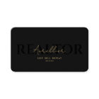 Realtor Black Real Estate Agent Monogram Modern