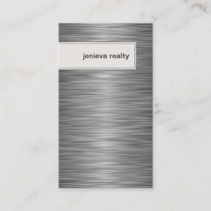 Realtor Business Card Elegant Metallic Texture