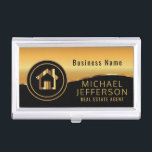 Realtor Business Card Holder<br><div class="desc">Business Card Holders. Professional Realtor - Black and Gold design. ⭐This Product is 100% Customisable. Graphics and / or text can be added, deleted, moved, resized, changed around, rotated, etc... ⭐ (Please be sure to resize or move graphics if needed before ordering) 99% of my designs in my store are...</div>