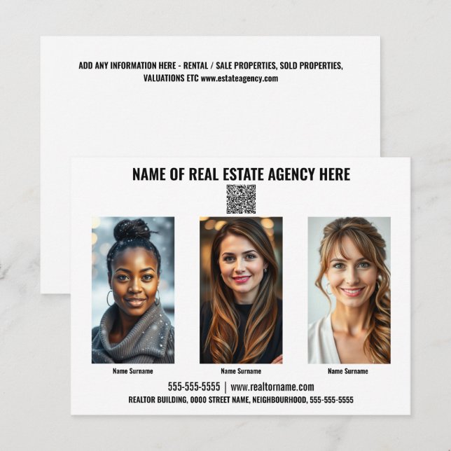 Realtor business marketing postcard DIY custom (Front/Back)