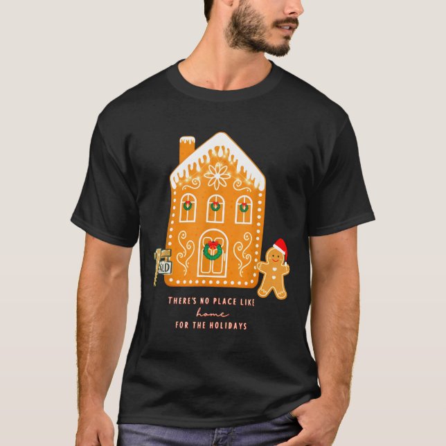 Realtor Christmas Funny Realtor Holiday Gingerbrea T-Shirt (Front)