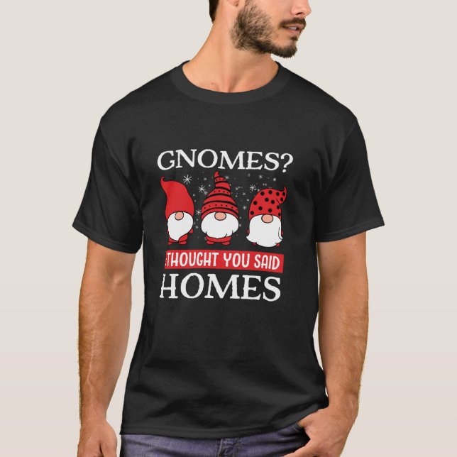 Realtor Christmas Gnomes Funny Real Estate Agent T-Shirt (Front)
