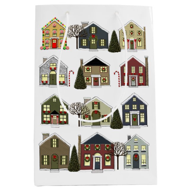 Realtor Christmas Holiday Medium Gift Bag (Front)