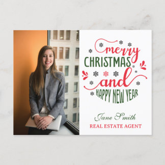 Realtor Christmas Holiday Postcard
