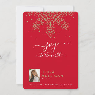 Realtor Christmas Postcard - Joy to the world