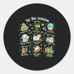 Realtor Christmas Realtor Christmas Real Estate Ch Classic Round Sticker