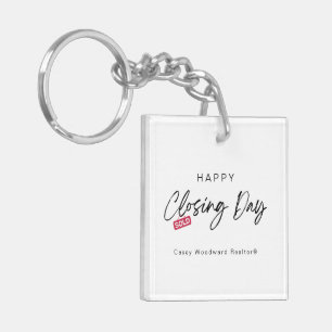 Realtor Closing Day   Minimalist New Homeowner  Key Ring