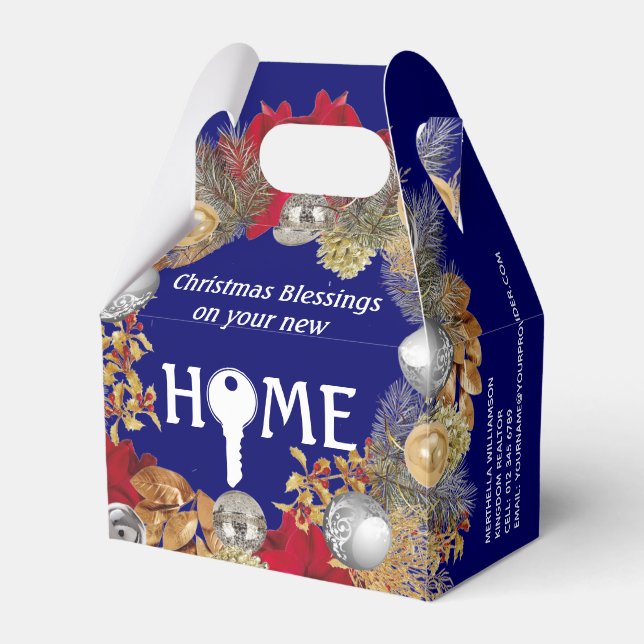 Realtor Closing Gift Christmas  Favour Box (Front Side)