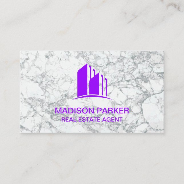 Realtor | Commercial Properties | Marble Business Card (Front)