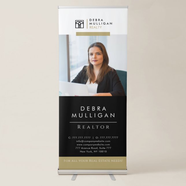 Realtor Custom Logo Roll-Up Retractable Banner (Front)