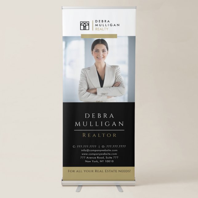 Realtor Custom Logo Roll-Up Retractable Banner (Front)