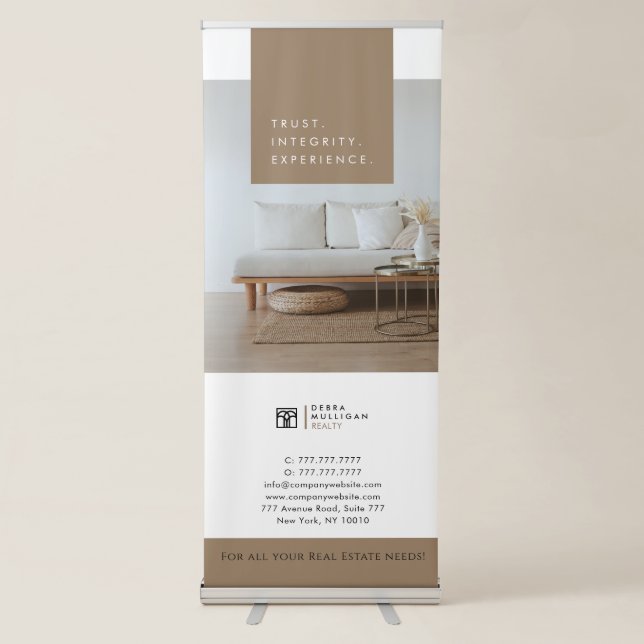 Realtor Custom Logo Roll-Up Retractable Banner (Front)