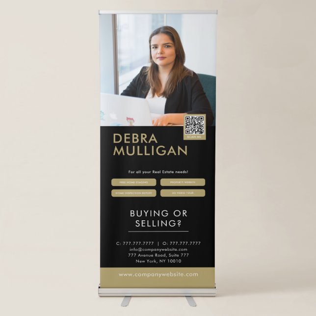 Realtor Custom Logo Roll-Up Retractable Banner (Front)