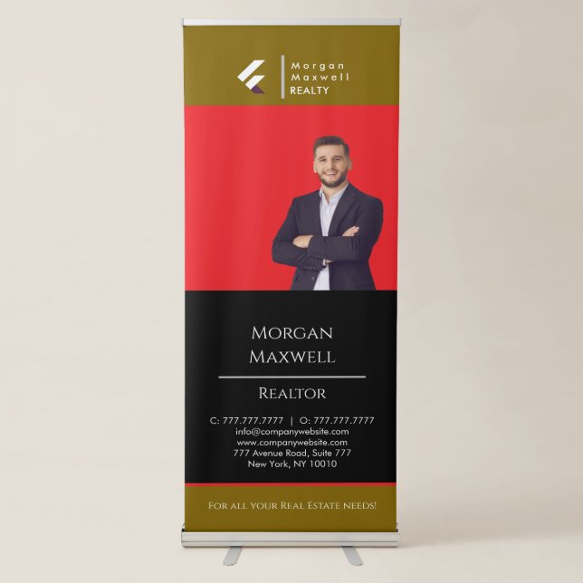 Realtor Custom Logo Roll-Up Retractable Banner (Front)