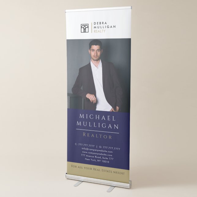 Realtor Custom Logo Roll-Up Retractable Banner (3/4)