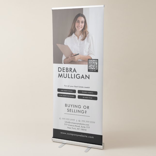 Realtor Custom Logo Roll-Up Retractable Banner (3/4)