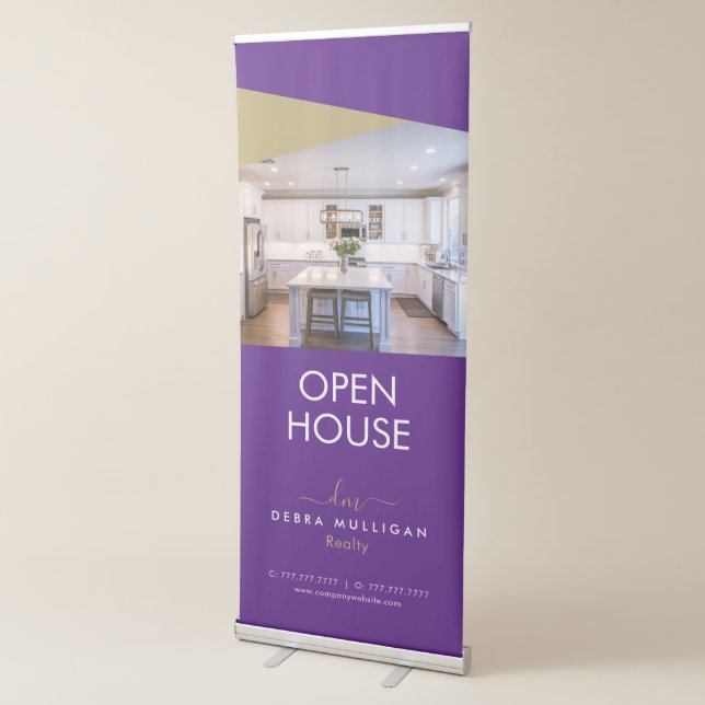 Realtor Custom Logo Vertical Retractable Banner  (3/4)