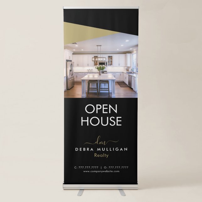 Realtor Custom Logo Vertical Retractable Banner  (Front)