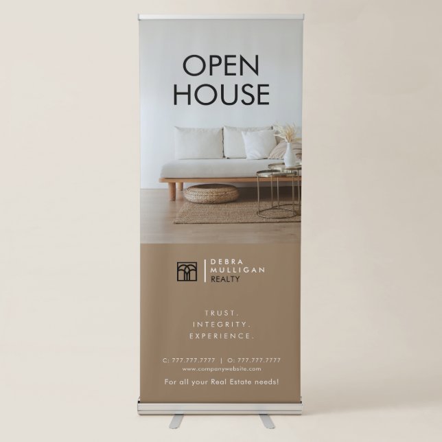 Realtor Custom Logo Vertical Retractable Banner (Front)