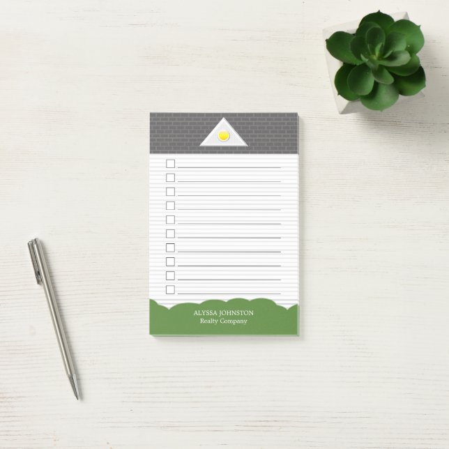 Realtor Cute White House To Do List Post-it Notes (Office)