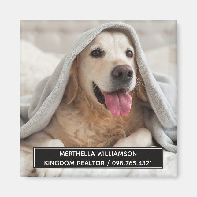 Realtor Dog Lover PHOTO Magnet (Front)