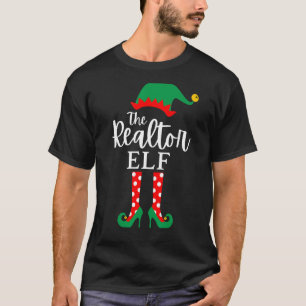 Realtor Elf Christmas Funny Real Estate Agent T-Shirt