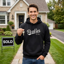 Realtor EST Year Baseball Script Typography Unisex