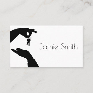 Realtor Estate Broker Sold Keys in Hand  Business Card