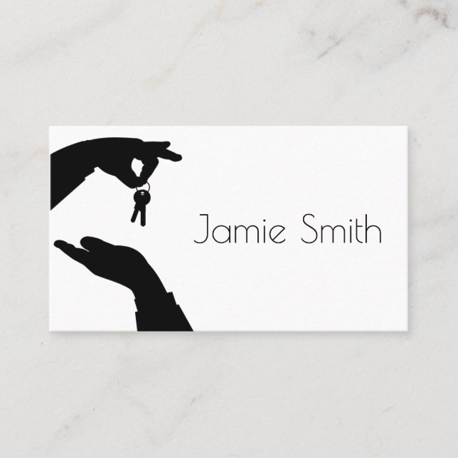 Realtor Estate Broker Sold Keys in Hand  Business Card (Front)