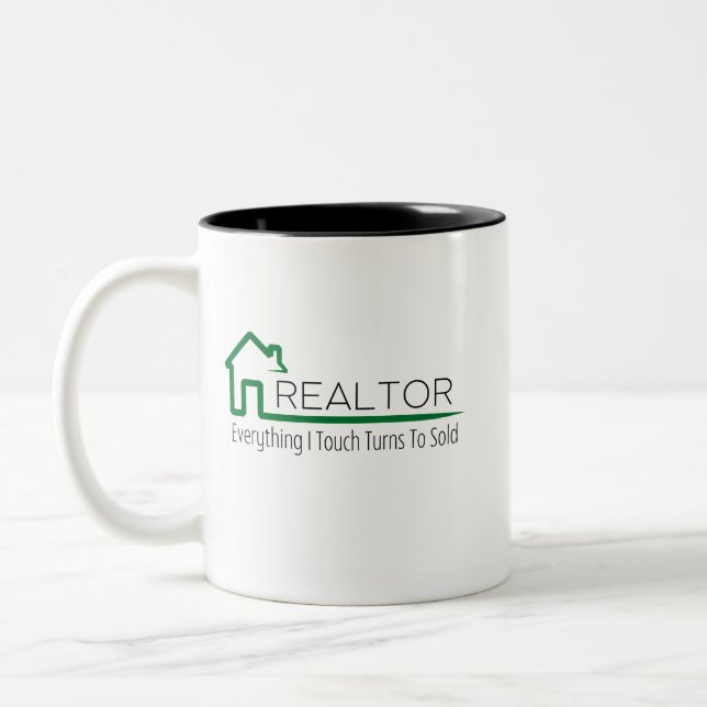 Realtor - Everything I Touch Turns To Sold Two-Tone Coffee Mug (Left)