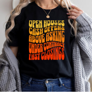 Realtor Favourites Groovy Retro Real Estate Sales T-Shirt