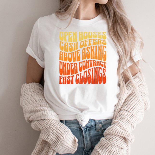 Realtor Favourites Groovy Retro Real Estate Sales T-Shirt (Creator Uploaded)