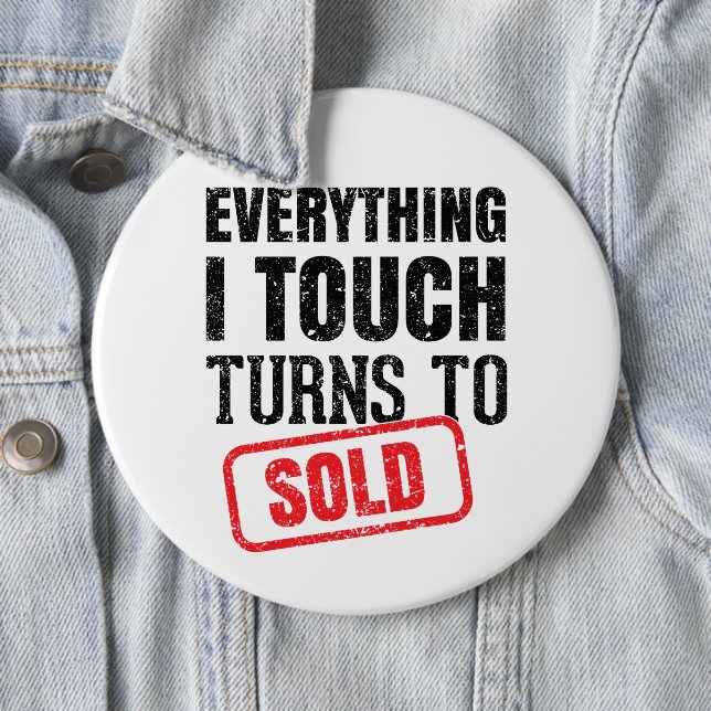 Realtor Funny  Mug Business Card 6 Cm Round Badge (In Situ)