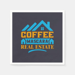 Realtor Gift   Coffee Mascara Real Estate Napkin