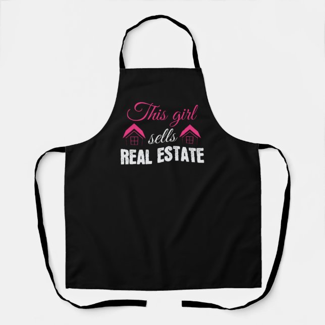 Realtor Girl Real Estate Agent Girls Property Apron (Front)