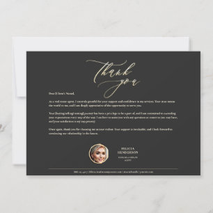 Realtor Gold Grateful Appreciation Thank You Card