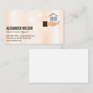 Realtor Holding House with Keys Business Card