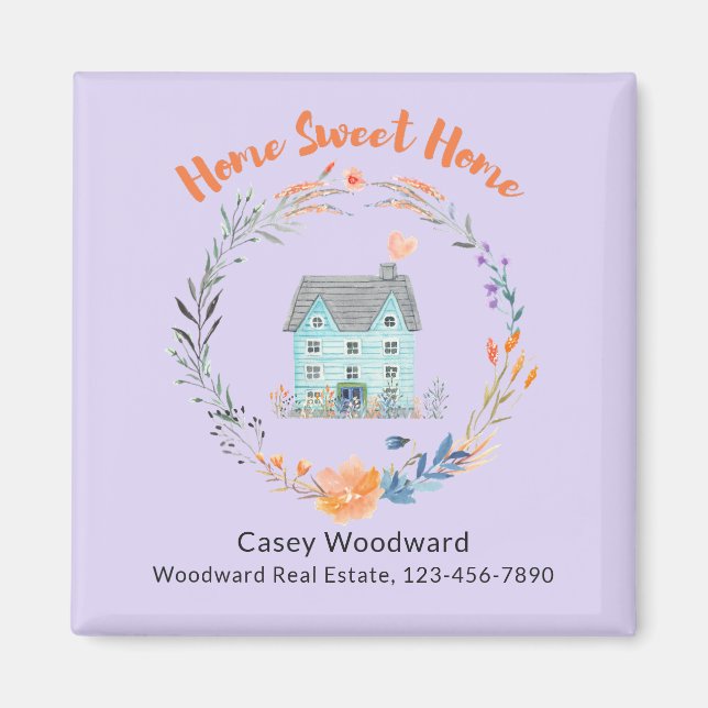 Realtor Home Sweet Home Custom Budget Marketing  Magnet (Front)