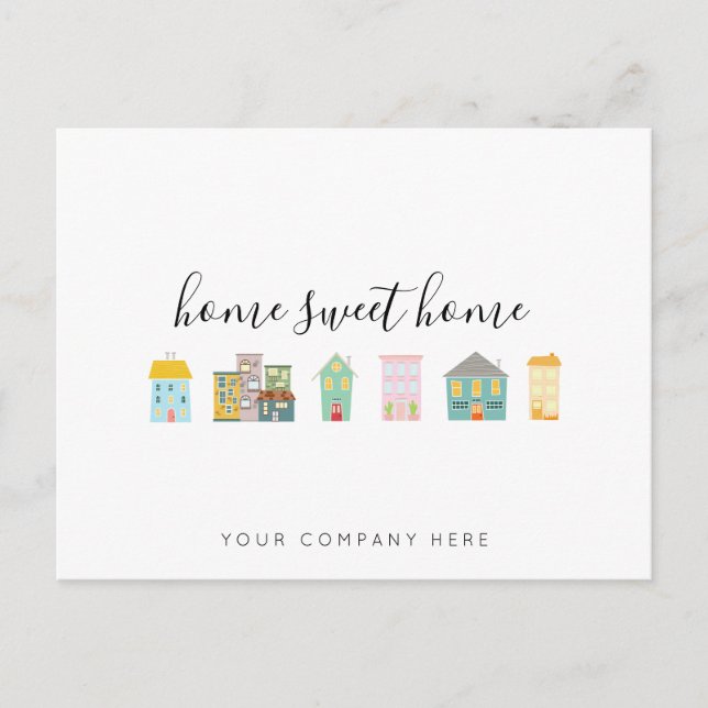 Realtor Home Sweet Home Promotional  Postcard (Front)