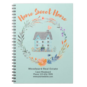 Realtor Home Sweet Home Trendy Budget Thank You  Notebook