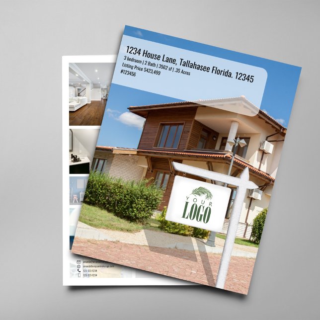 Realtor House Listing Photo Template  (House listing Real Estate flyer)