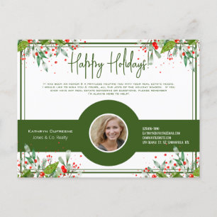 Realtor/Insurance Beautiful Foliage Holiday Postcard