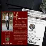 Realtor Introduction Real Estate Farming Letter Flyer<br><div class="desc">The Realtor Introduction Real Estate Farming Letter Flyer in a rich dark red and gold colour scheme, meticulously designed to exude elegance and professionalism. This flyer is crafted to introduce you effectively to your community, blending the warmth of a personalised "Hello Neighbour" letter with the sophistication required for impactful real...</div>