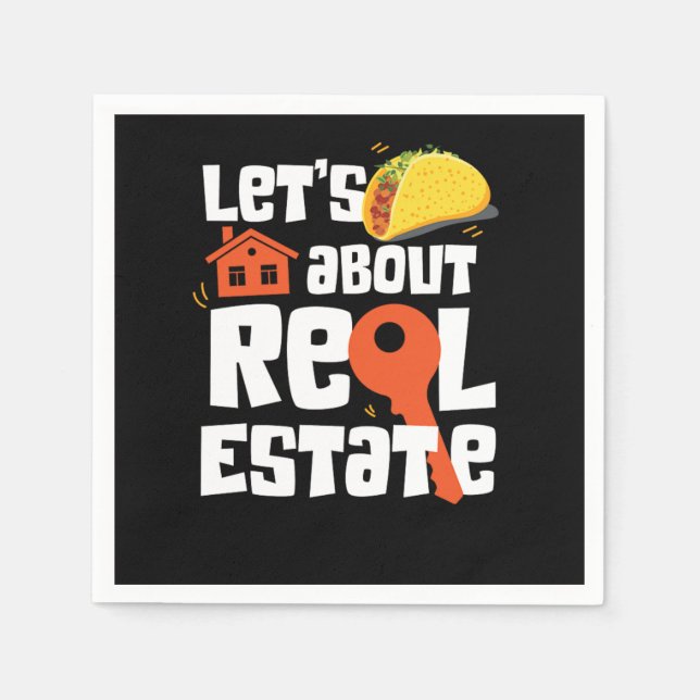 Realtor Lets Taco About Real Estate Napkin (Front)