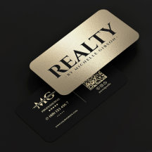 Realtor Luxury Realty Black Faux Gold
