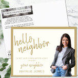 Realtor Mailer Real Estate Marketing Farming Hello Postcard<br><div class="desc">The Realtor Mailer Real Estate Marketing Farming Hello Postcard, the ultimate tool for real estate agents aiming to establish a personal connection with their community. This postcard is specifically designed for real estate marketing, combining a professional appearance with a friendly "Hello Neighbour" greeting. Perfect for home sellers and neighbourhood outreach,...</div>