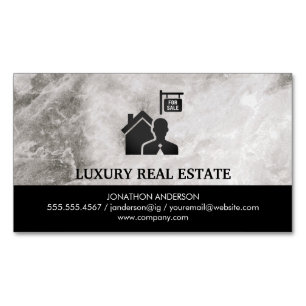 Realtor Marble Magnetic Business Card